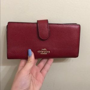 Red Coach Wallet